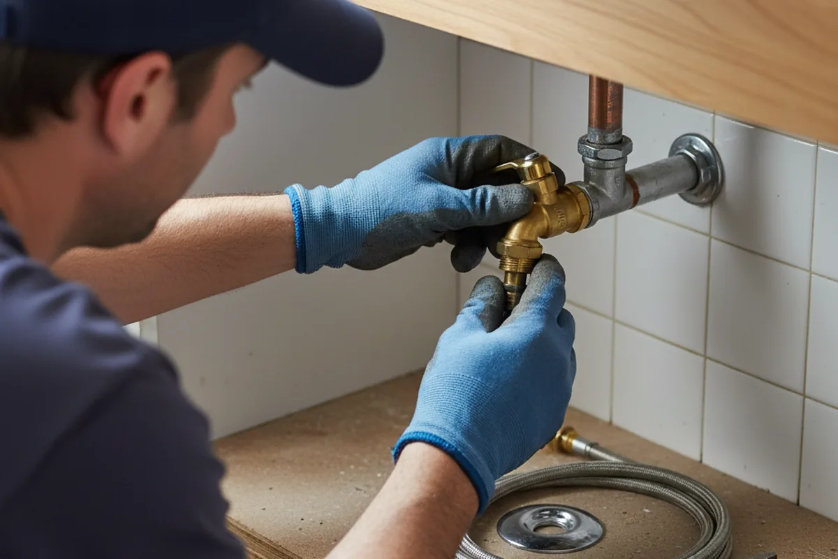 Shutoff valve and fitting work during Faucet and Fixture Repair in Sonoma